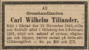 GÖTEBORGS HANDELS- OCH SJÖFARTSTIDNING – 3 februari 1881