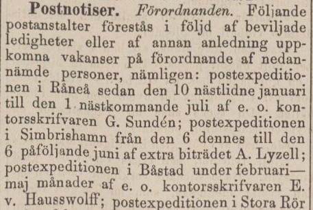 FRIA ORDET – 11 februari 1881