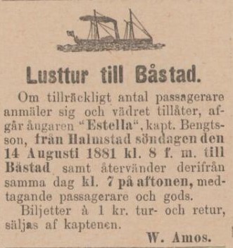 HALLAND – 9 augusti 1881