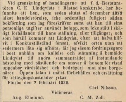 POST- OCH INRIKES TIDNINGAR – 21 februari 1882 (forts.)