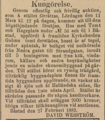 ENGELHOLMS TIDNING – 3 mars 1882
