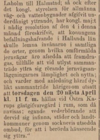 HALLAND – 9 mars 1882 (forts.)
