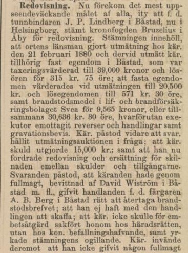 HELSINGBORGSTIDNINGEN SKÅNES ALLEHANDA – 23 mars 1882