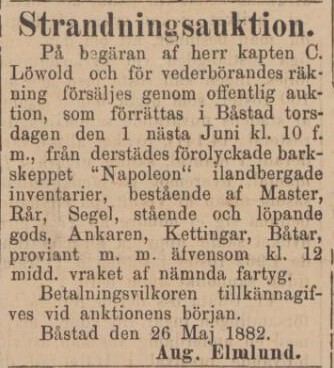 HALLAND – 30 maj 1882