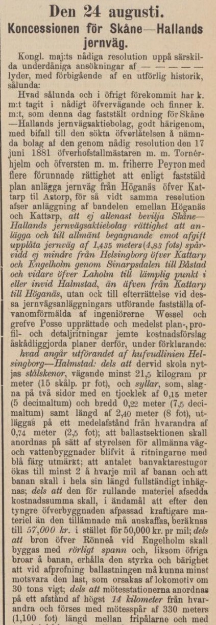 ÖRESUNDSPOSTEN – 24 augusti 1882