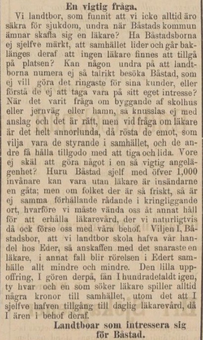 ÖRESUNDSPOSTEN – 21 november 1882