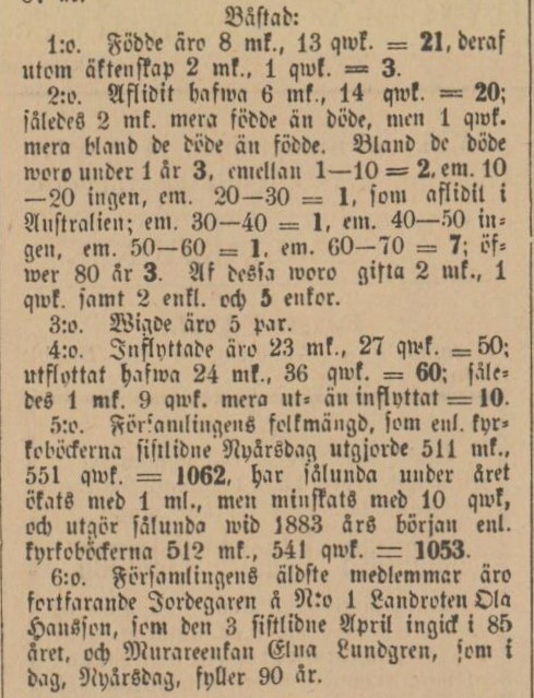 ENGELHOLMS TIDNING – 5 januari 1883
