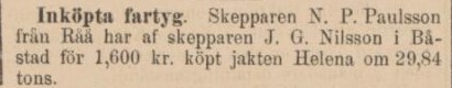 ÖRESUNDSPOSTEN – 17 mars 1883