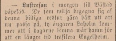 LAHOLMS NYA TIDNING – 9 juni 1883