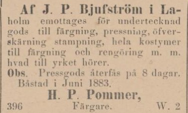 LAHOLMS NYA TIDNING – 20 juni 1883