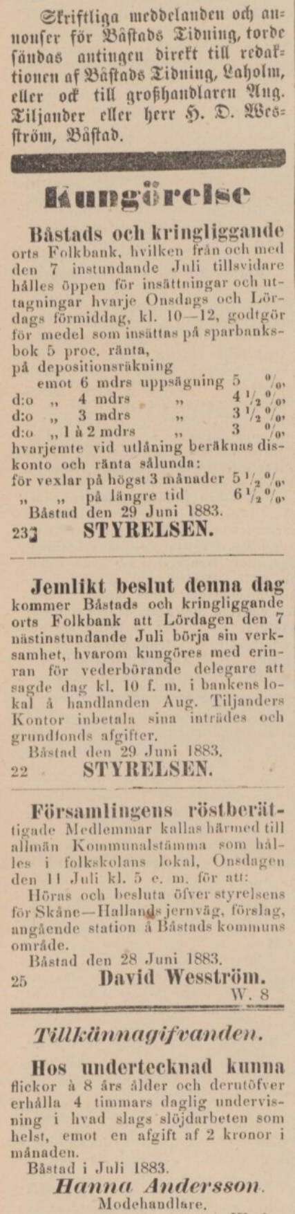 BÅSTADS TIDNING – 5 juli 1883 (forts.)