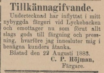HALLAND – 28 augusti 1883