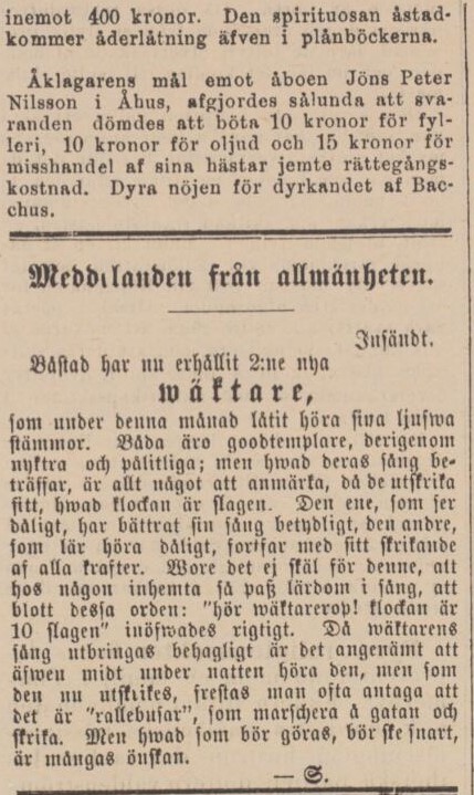 BÅSTADS TIDNING – 1 november 1883 (forts.)