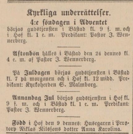 BÅSTADS TIDNING – 20 december 1883