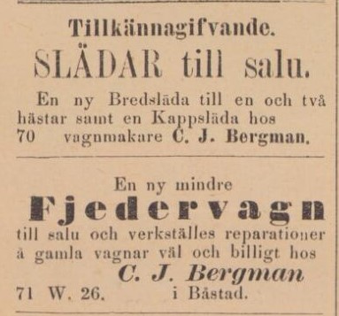 BÅSTADS TIDNING – 24 december 1883