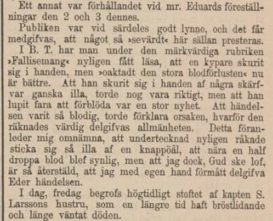 HELSINGBORGSTIDNINGEN SKÅNES ALLEHANDA – 8 januari 1884 (forts.)