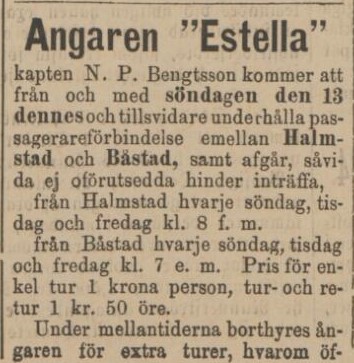 HALLAND – 12 juli 1884