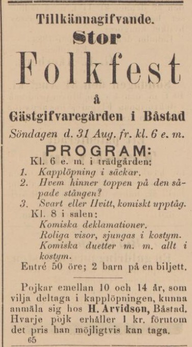 BÅSTADS TIDNING – 27 augusti 1884 (forts.)