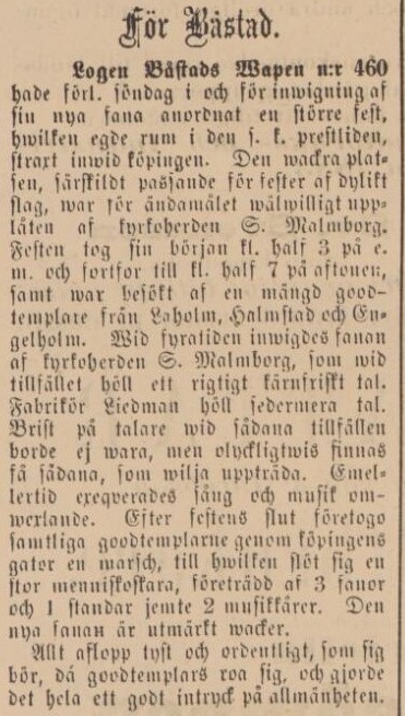 BÅSTADS TIDNING – 3 september 1884