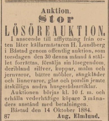 BÅSTADS TIDNING – 15 oktober 1884