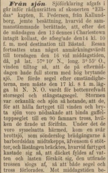 HALLANDSPOSTEN – 31 oktober 1884