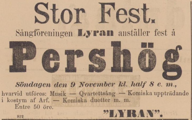 BÅSTADS TIDNING – 5 november 1884