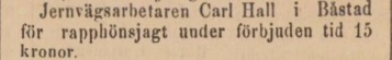 ENGELHOLMS TIDNING – 21 november 1884 (forts.)