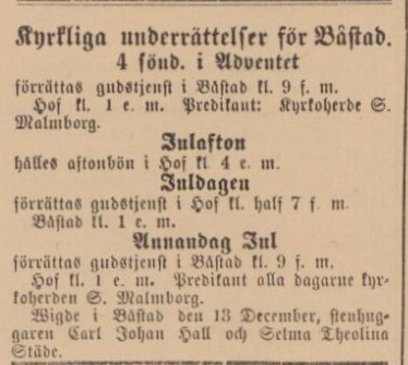 BÅSTADS TIDNING – 17 december 1884 (forts.)