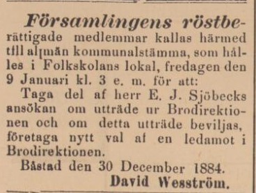 BÅSTADS TIDNING – 31 december 1884 (forts.)