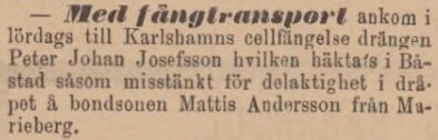 KARLSKRONA WECKOBLAD – 7 mars 1885