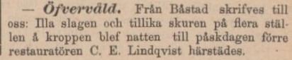 HELSINGBORGS DAGBLAD – 7 april 1885