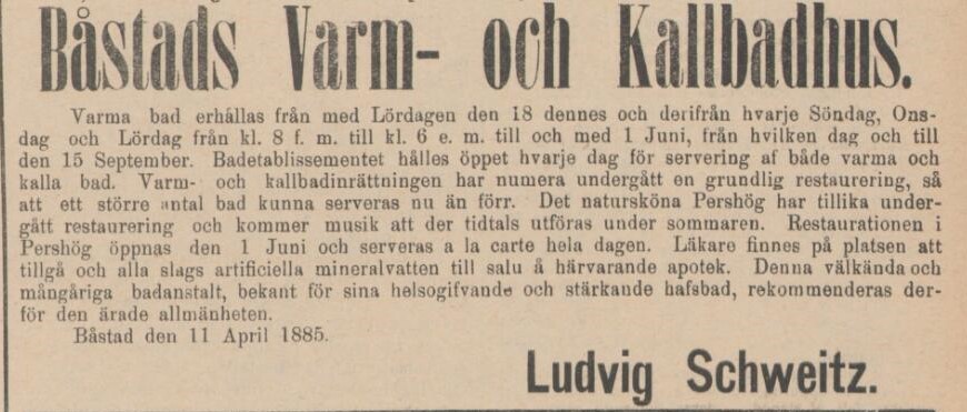 ÖRESUNDSPOSTEN – 13 april 1885