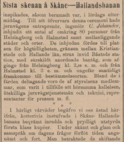 HELSINGBORGS DAGBLAD – 11 maj 1885