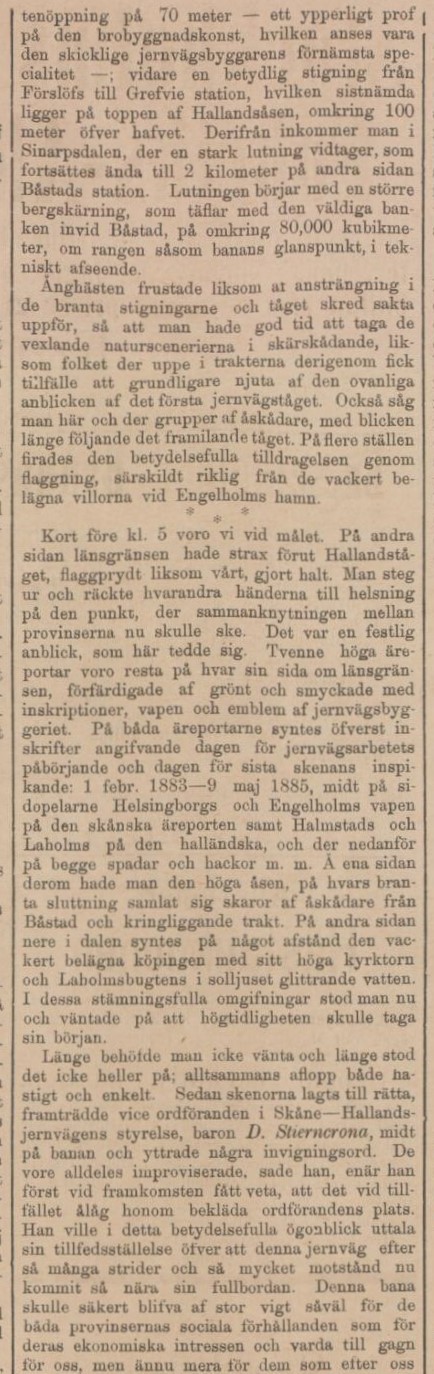 HELSINGBORGS DAGBLAD – 11 maj 1885 (forts.)