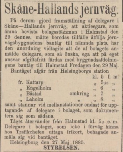 ÖRESUNDSPOSTEN – 28 maj 1885