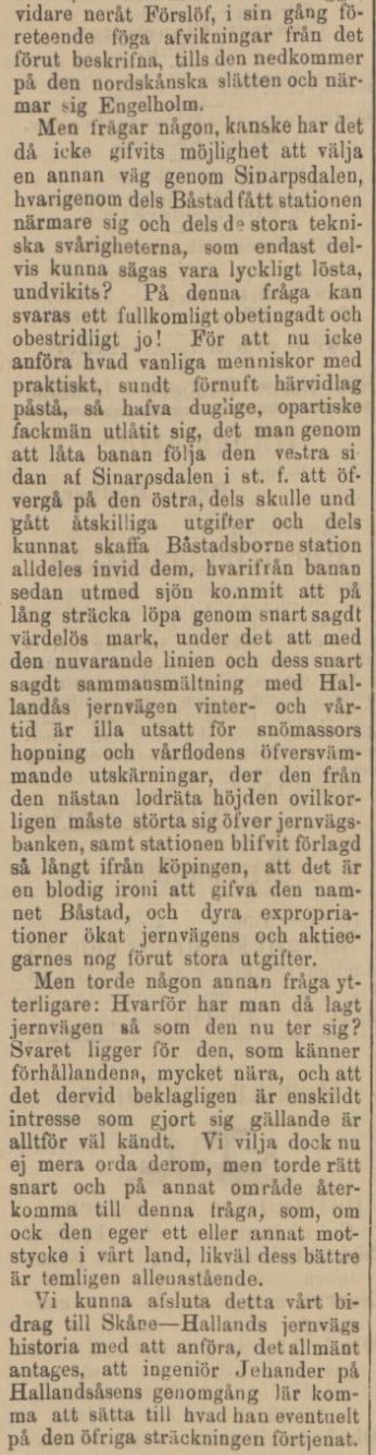 HALLAND – 7 juli 1885 (forts.)