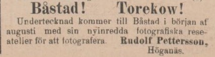 ÖRESUNDSPOSTEN – 28 juli 1885