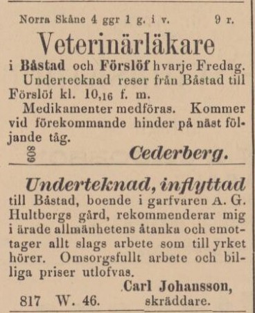BÅSTADS TIDNING – 21 oktober 1885 (forts.)