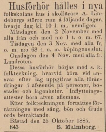BÅSTADS TIDNING – 28 oktober 1885