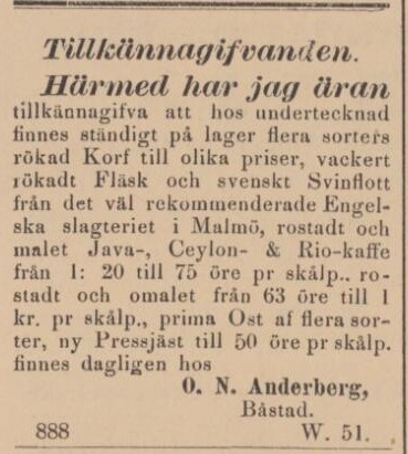 BÅSTADS TIDNING – 11 november 1885 (forts.)