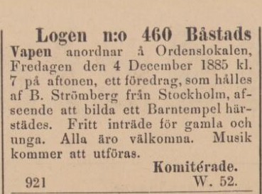 BÅSTADS TIDNING – 25 november 1885 (forts.)