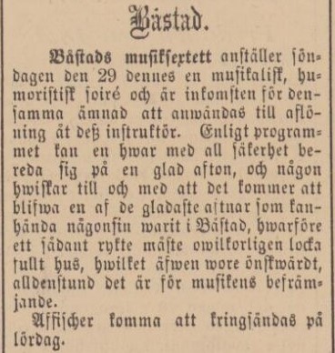 BÅSTADS TIDNING – 2 december 1885 (forts.)