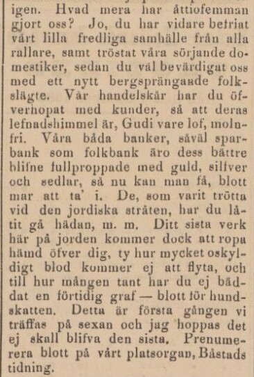 BÅSTADS TIDNING – 13 januari 1886 (forts.)