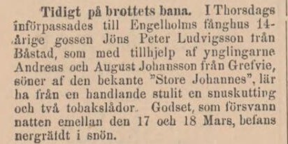 NORRA SKÅNE – 3 april 1886