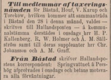 HALLANDSPOSTEN – 4 juni 1886