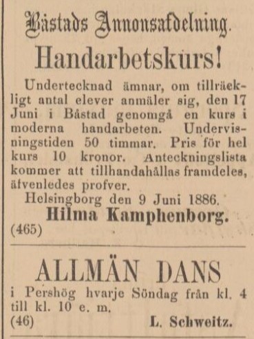BÅSTADS TIDNING – 9 juni 1886
