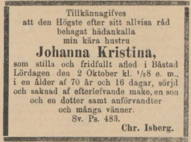ÖRESUNDSPOSTEN – 7 oktober 1886
