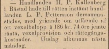 BÅSTADS TIDNING – 24 november 1886