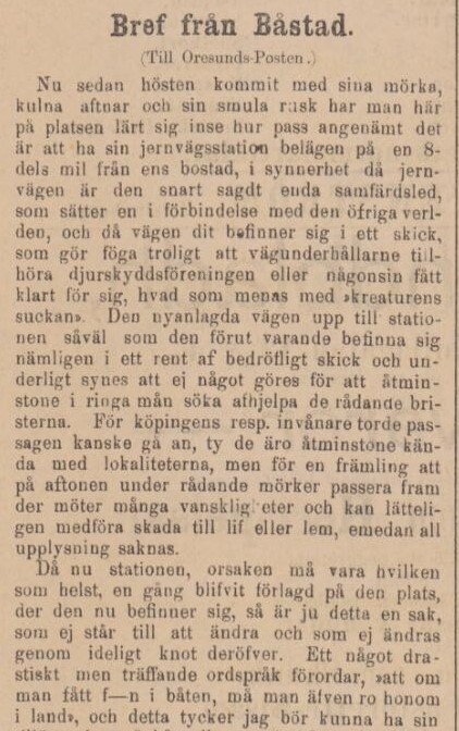 ÖRESUNDSPOSTEN – 2 december 1886