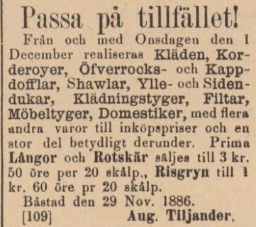 BÅSTADS TIDNING – 4 december 1886 (forts.)